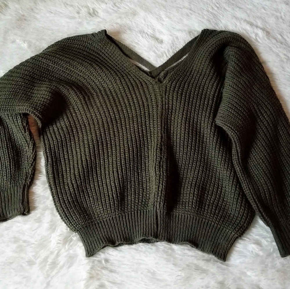 Olive green sweater